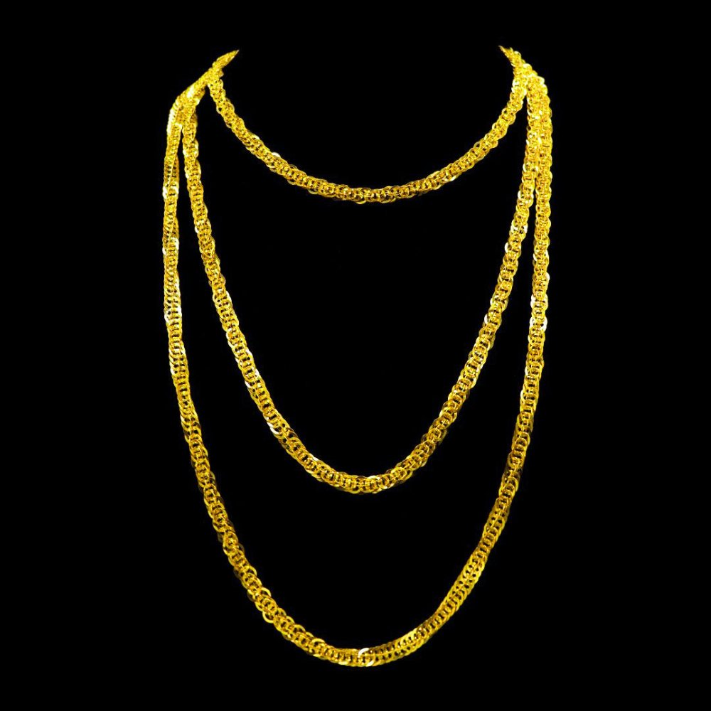 21K Gold Long Necklace - SW19893 | Yasini